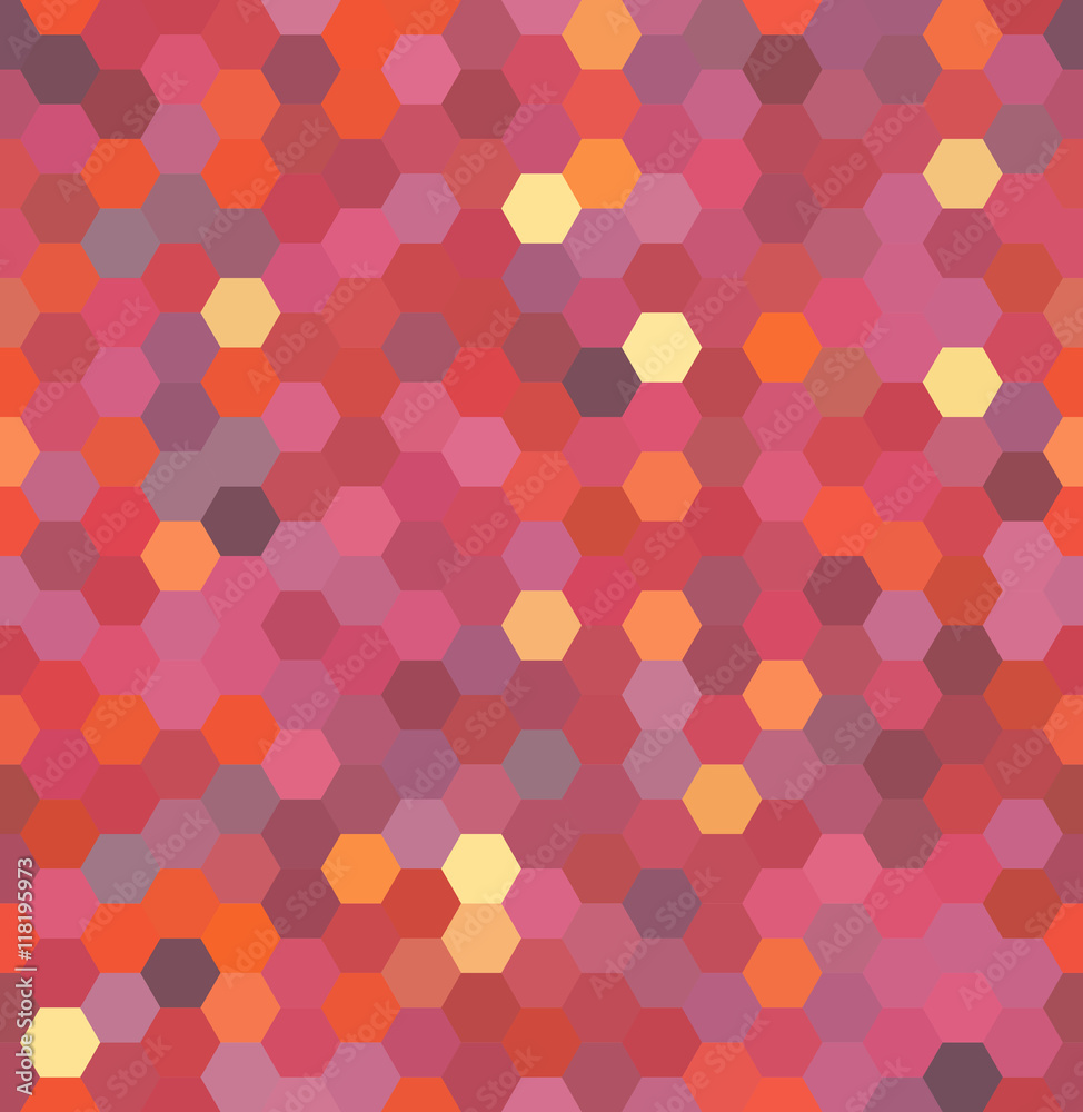 seamless abstract mosaic background. Hexagons geometric background