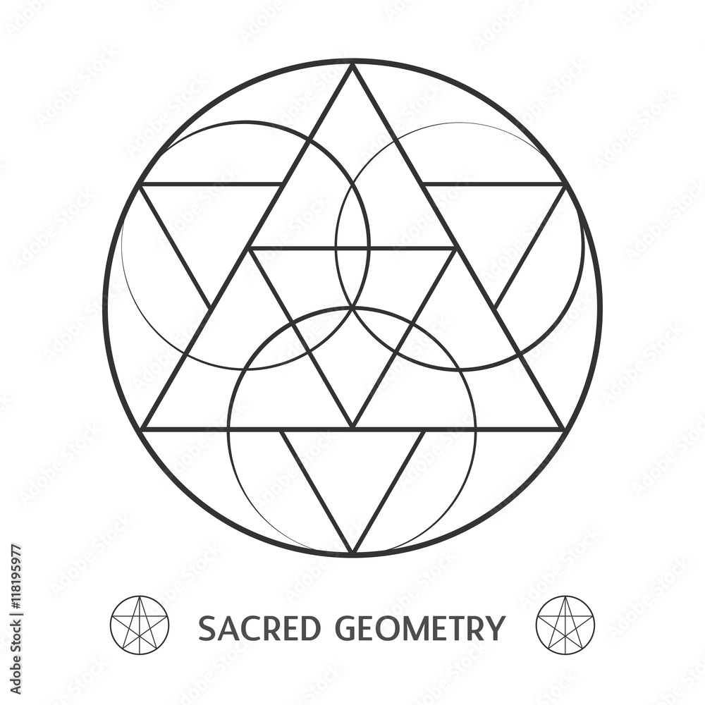 sacred geometry symmetric symbol. Vector illustration sacred geometry symmetric symbol. Vector illustration