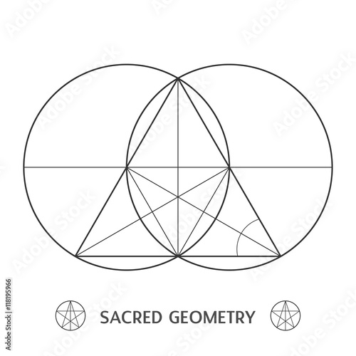 sacred geometry construction symbol illustration