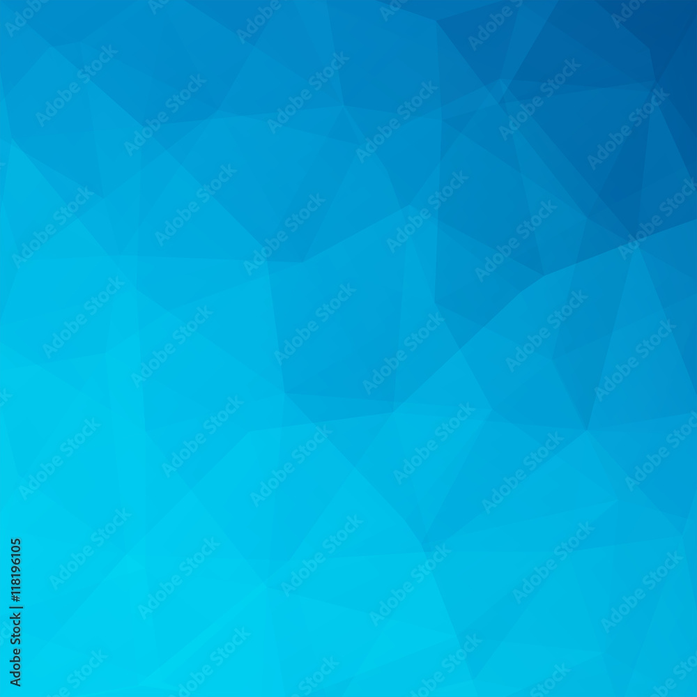 Polygonal blue vector background. Can be used in cover design