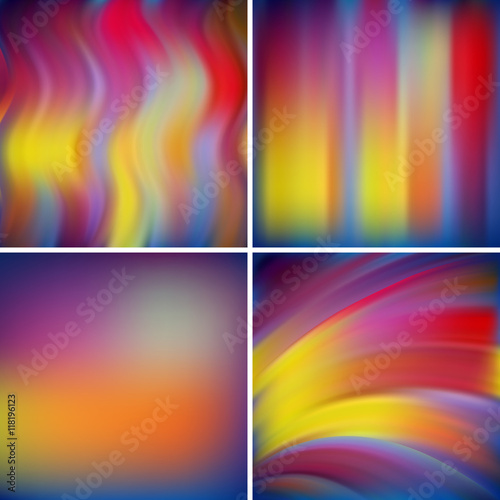 Abstract vector illustration of colorful background with blurred lines