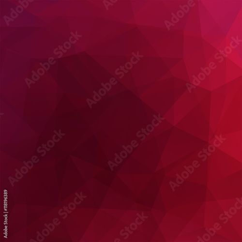 Abstract polygonal vector background. Red geometric vector 