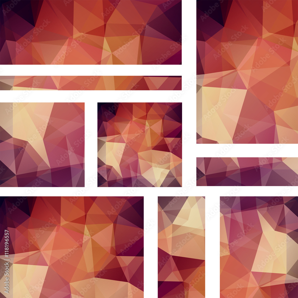 Obraz premium Abstract banner with business design templates. Set of Banners