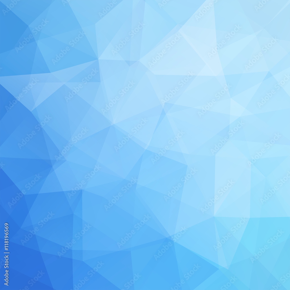 Obraz premium Background of geometric shapes. Blue mosaic pattern. Vector EPS