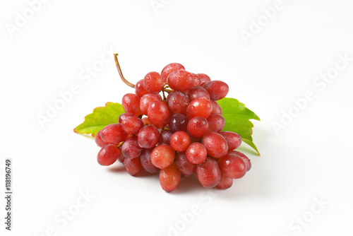 wet red grapes