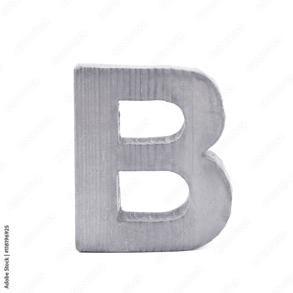 Single sawn wooden letter isolated Single sawn wooden letter isolated