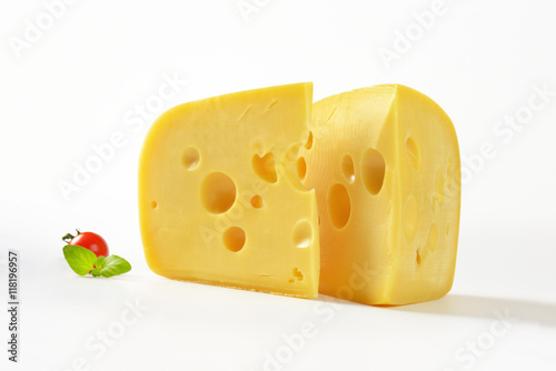 wedges of yellow cheese with eyes
