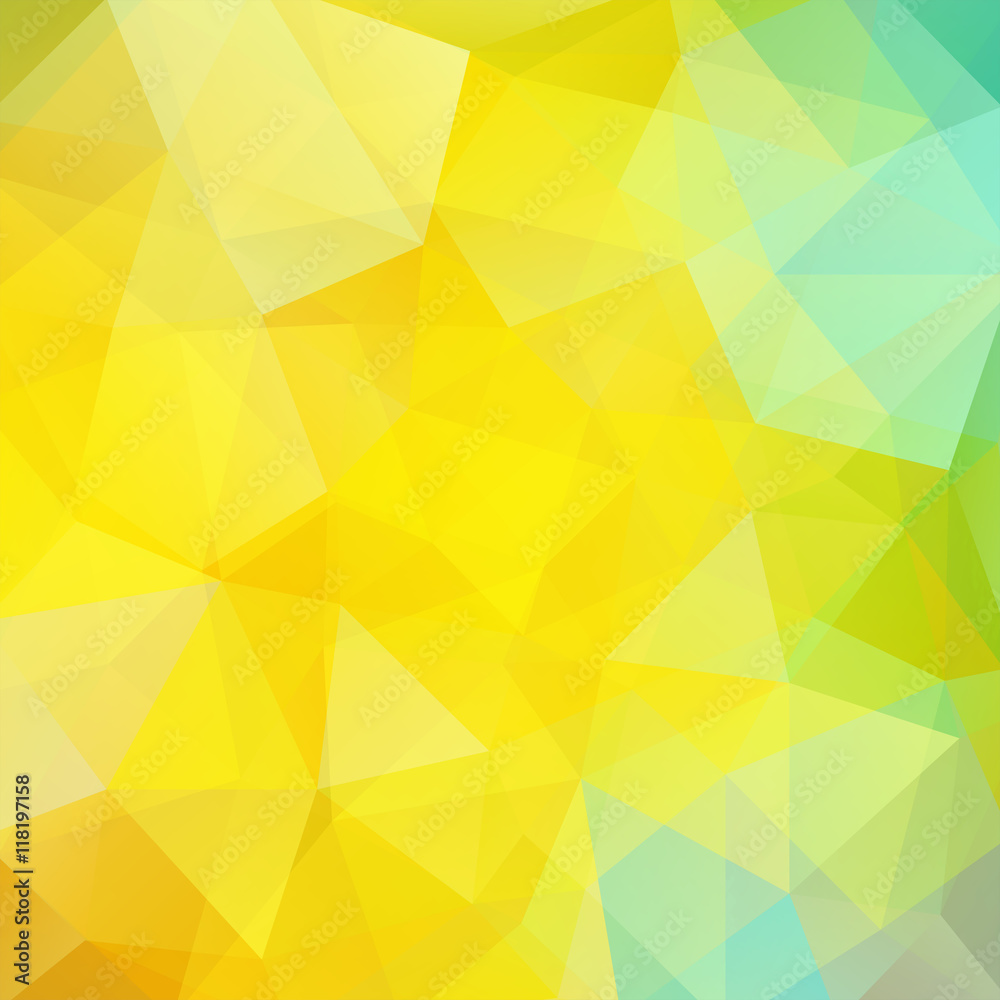 Obraz premium Background of geometric shapes. Yellow mosaic pattern. 