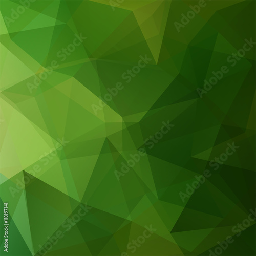 Geometric pattern, polygon green  triangles vector background 
