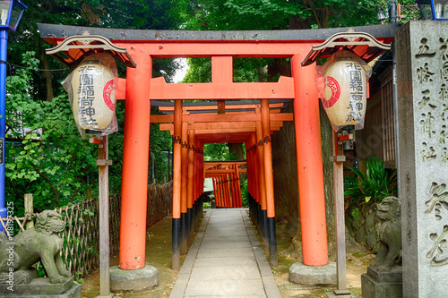 Gojo Tenjin Shinto shrine in Ueno Park, Tokyo, Japan photo