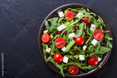 Fresh spring salad with rucola