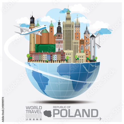 Republic Of Poland Landmark Global Travel And Journey Infographi