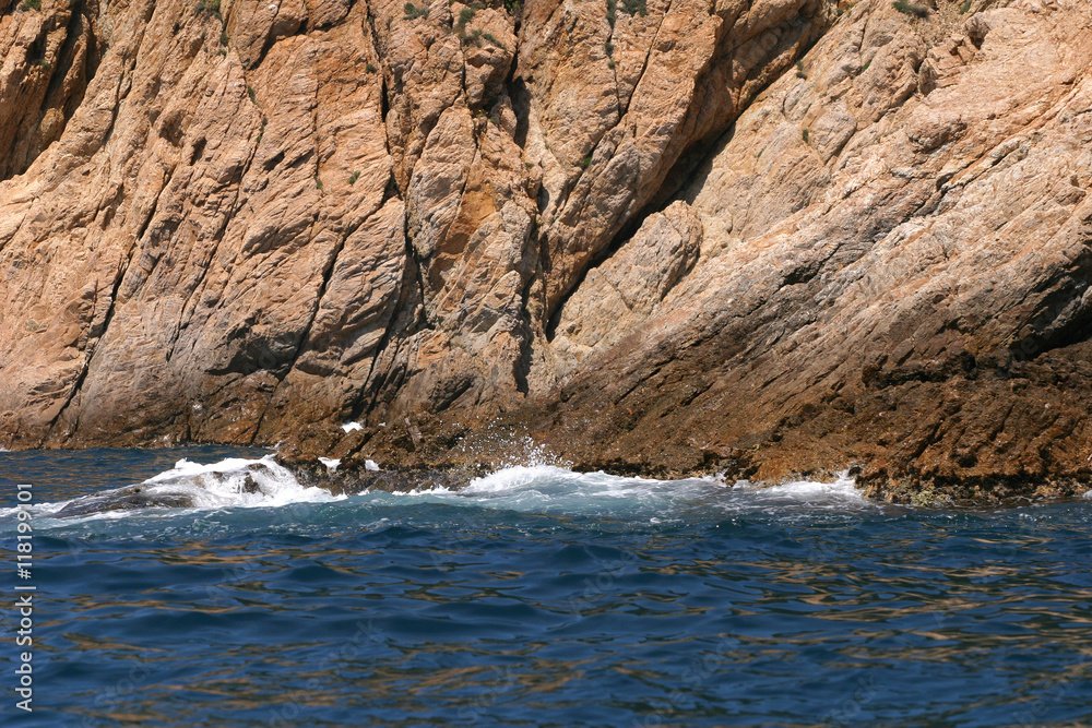 spanische Mittelmeerküste, Wellen und Strand spanische Mittelmeerküste, Wellen und Strand