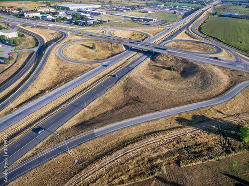 highway intersection aerial view