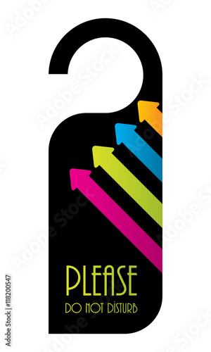 do not disturb door hanger, vector design