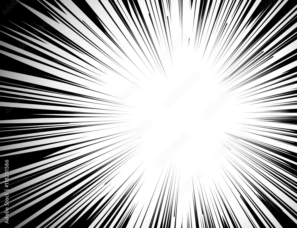 Manga comic book flash explosion radial lines background. Manga comic book flash explosion radial lines background.