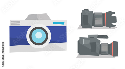 Digital photo camera and professional video camera