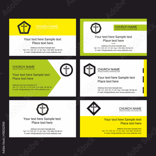 Set of christian visit cards.
