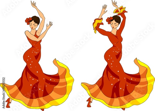 flamenco dancer set