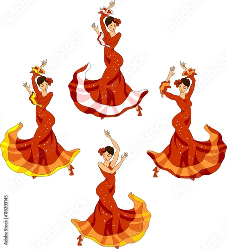 flamenco dancer set