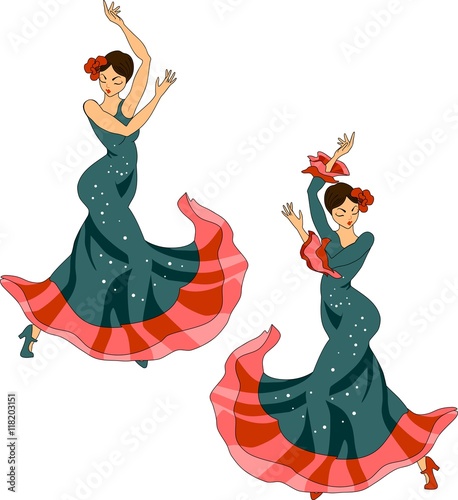 flamenco dancer set