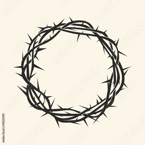 Church logo. Christian symbols. Crown of thorns.