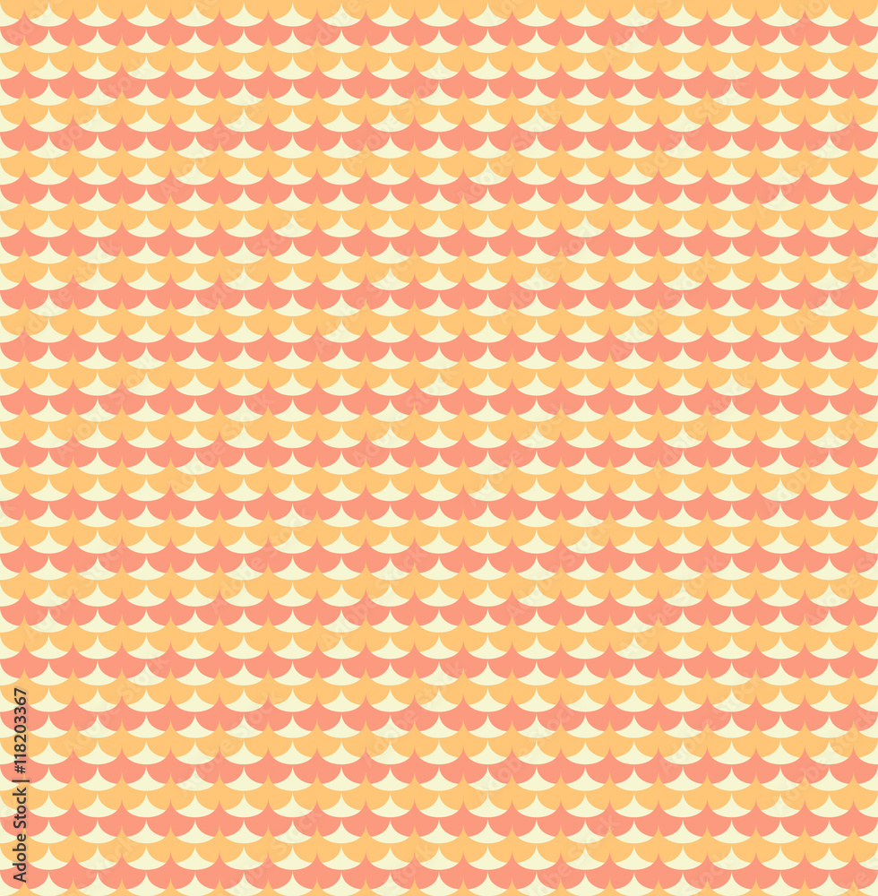 Orange ginkgo biloba leaves seamless pattern