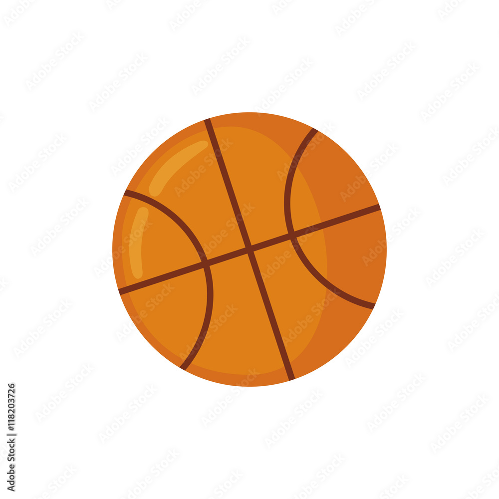 Basketball icon in flat style.