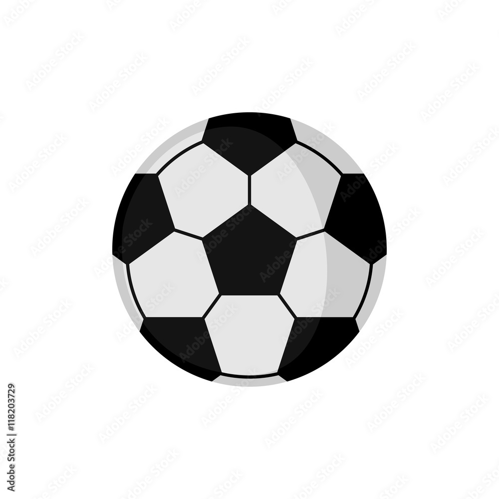 Soccer football icon in flat style.