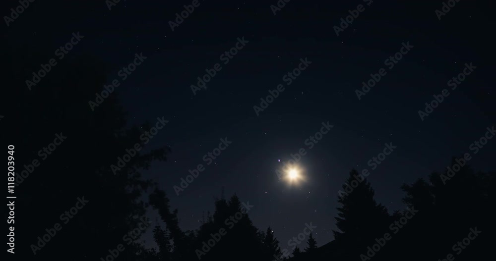 Moon and Starry Night