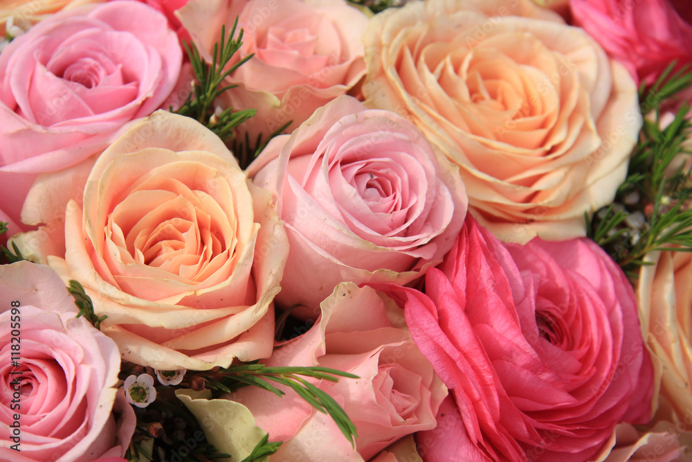 Pink rose bridal bouquet Pink rose bridal bouquet