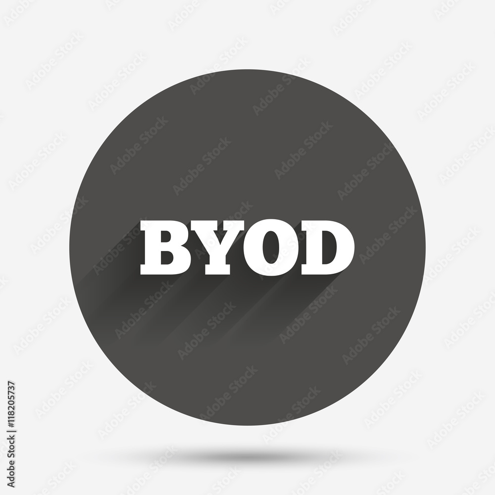 BYOD sign icon. Bring your own device symbol. BYOD sign icon. Bring your own device symbol.