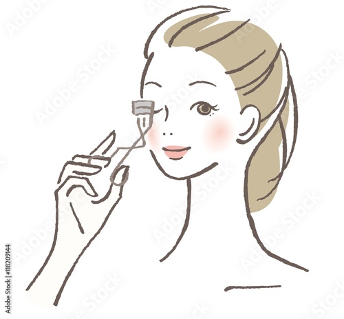 メイク　女性　ビューラー