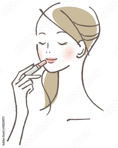 メイク　女性　リップ