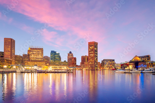 Inner Harbor area in downtown Baltimore