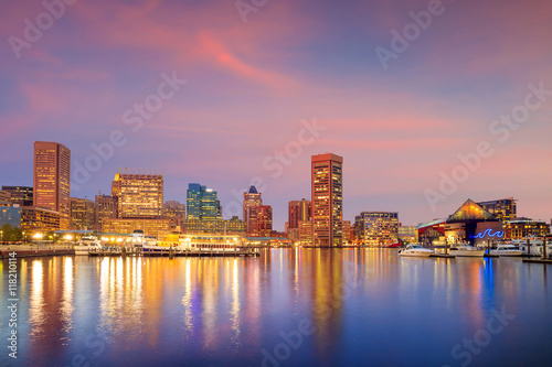 Inner Harbor area in downtown Baltimore © f11photo