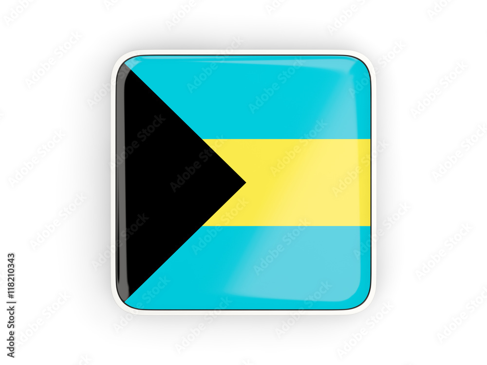 Flag of bahamas, square icon Flag of bahamas, square icon