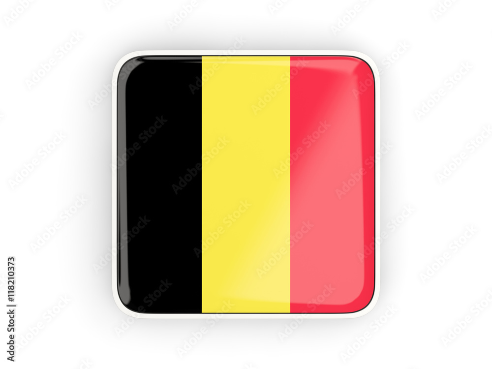 Fototapeta premium Flag of belgium, square icon