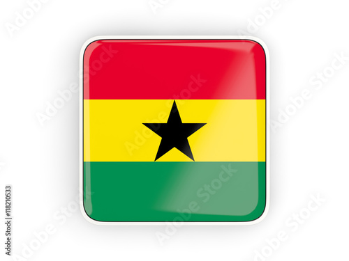 Free Download Flag of ghana, square icon - GFXLoad