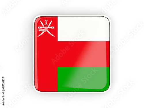 Free Download Flag of oman, square icon - GFXLoad