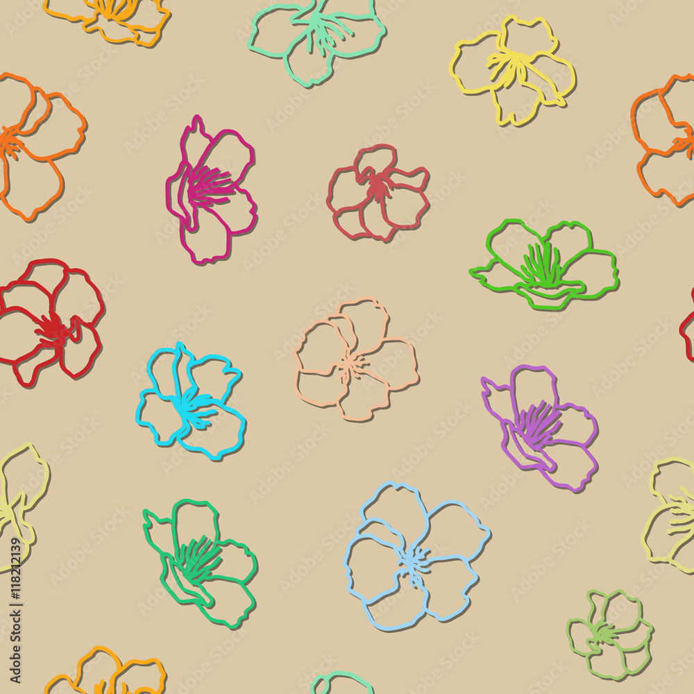 Sakura seamless pattern hand sketching. Sakura seamless pattern hand sketching.