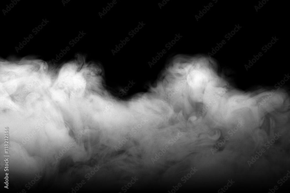 Abstract fog or smoke move on black color background - obrazy, fototapety, plakaty 