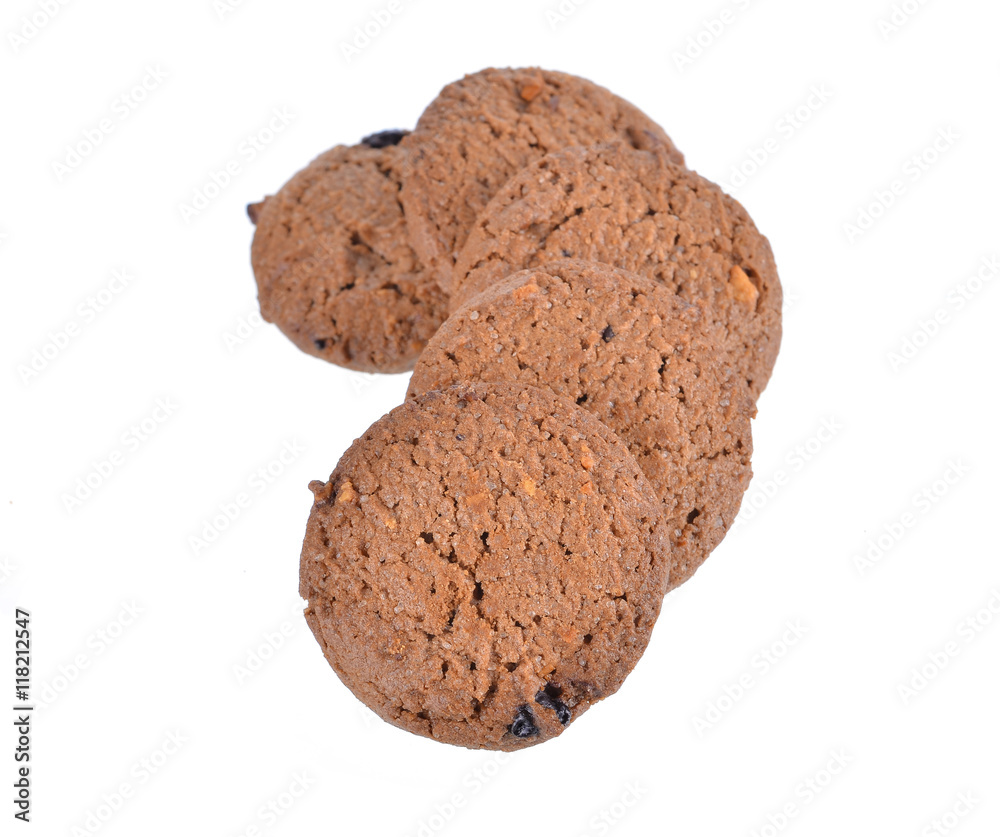 Chocolate chips cookies isolated on white Chocolate chips cookies isolated on white