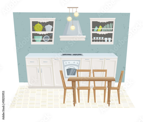 Kitchen classical interior