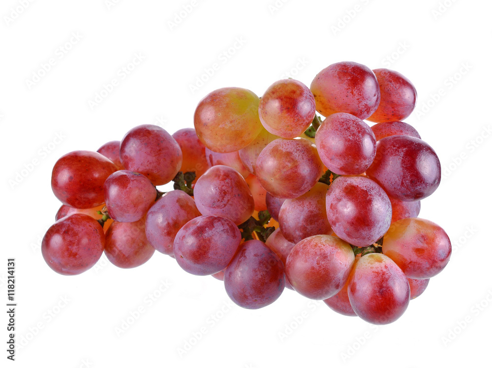 Fototapeta premium Red grapes isolated on white