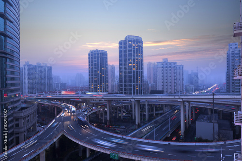 Shanghai city overpass