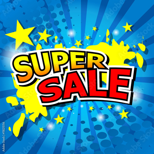 Super sale background with blue.