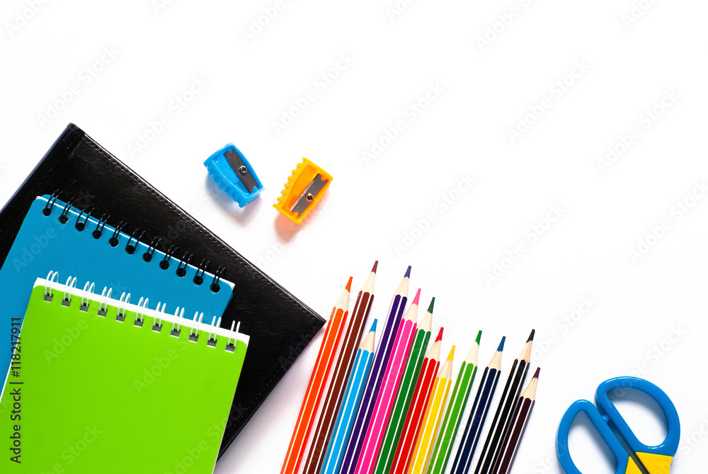 Fototapeta premium School and office supplies.