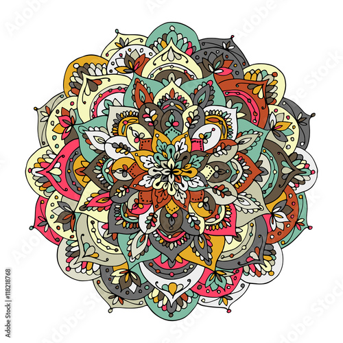 Mandala ornament, colorful pattern for your design