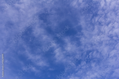 Beauty blue sky with clouds, background